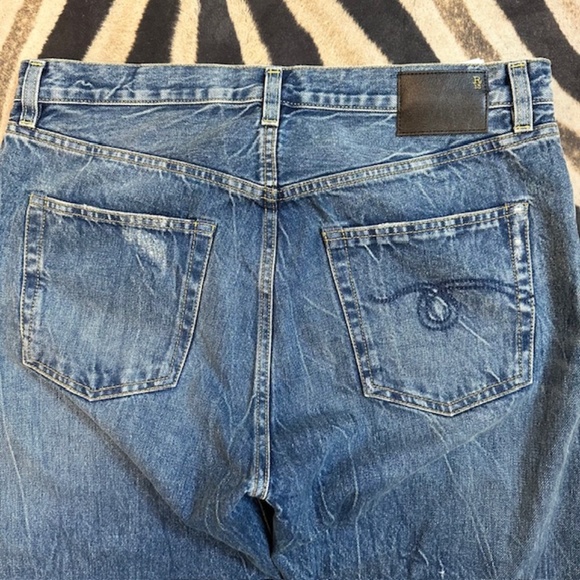 R13 Axl Leather Cuff Straight Leg Jeans Size 31🌸 - Picture 7 of 15
